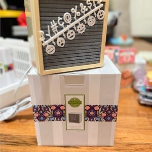 Scentsy Gray Felt Letterboard with Natural Wood Frame New in box